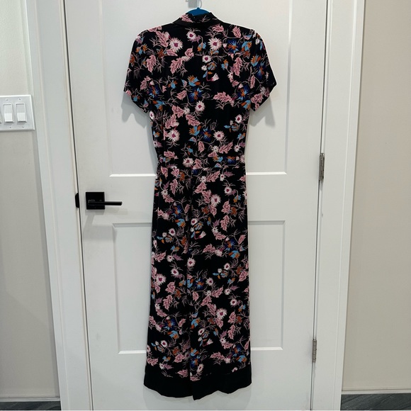 SANDRO PARIS Olivier Floral-Print Wide Leg Jumpsuit Size 34 - Picture 10 of 12